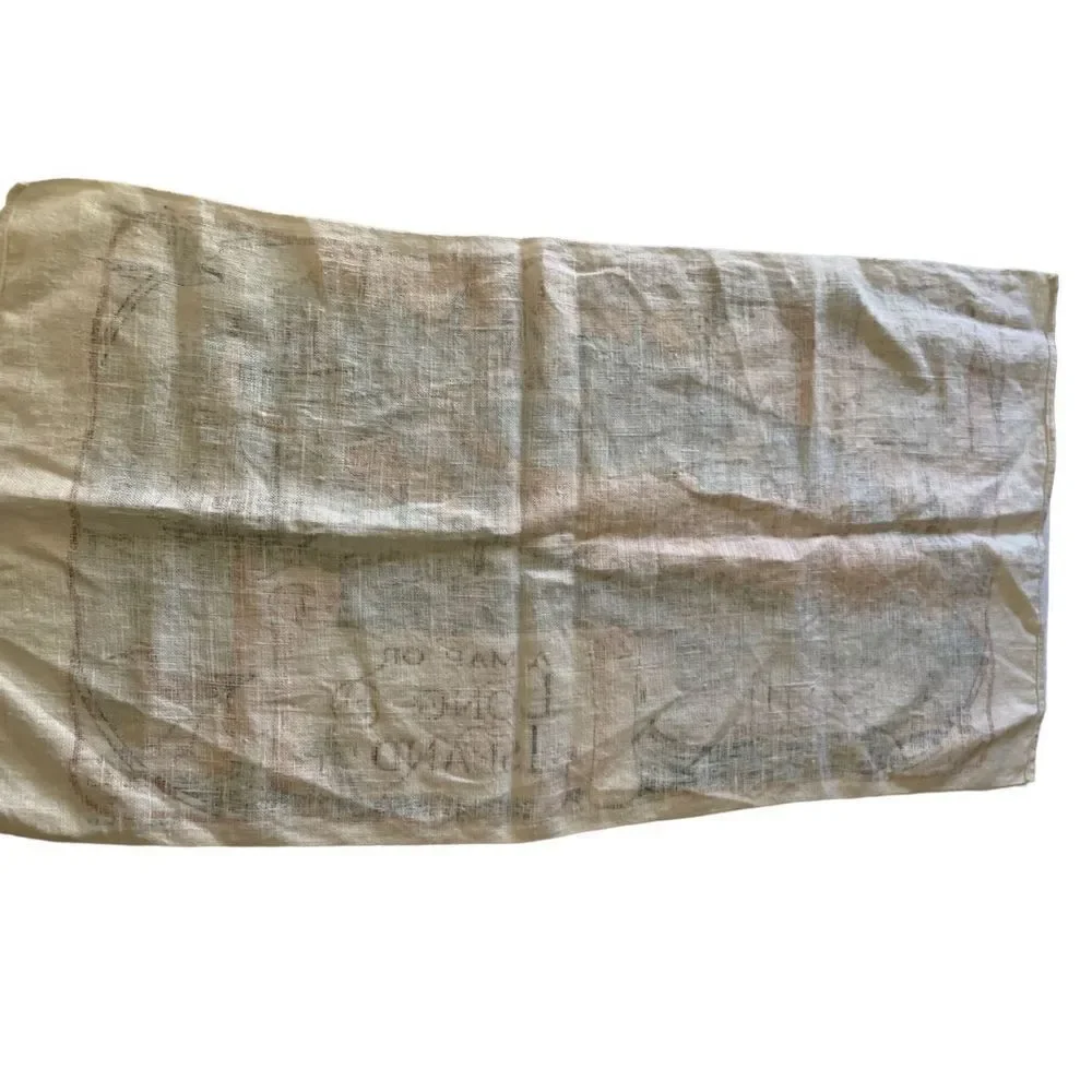 Vintage 70s Richard Batchelder A Map of Long Island Print on Linen